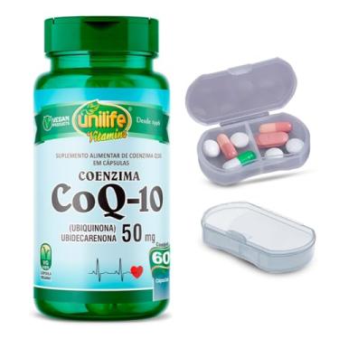 Imagem de Co-enzima CoQ 10 Ubiquinona 50mg Unilife 60Cáp+Porta Cápsula