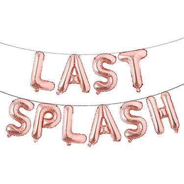 Imagem de Last Splash Bachelorette Party Decorations, Last Splash Balloon Banner Balloon for Summer Pool Bachelorette Bridal Shower Hen Party Supplies (SPLASH Rose Gold)