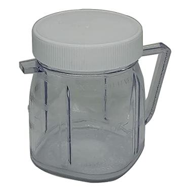 Imagem de WUYAN 4937 Mini jarra de liquidificador acessório compatível com Oster, mini frascos de plástico para 1 xícara com tampas (1)