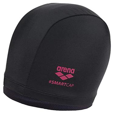 Imagem de Arena Touca de natação unissex adulto extra macia para nadadores fitness capa de cabeça dois em um para cabelos longos, tamanho único, preto