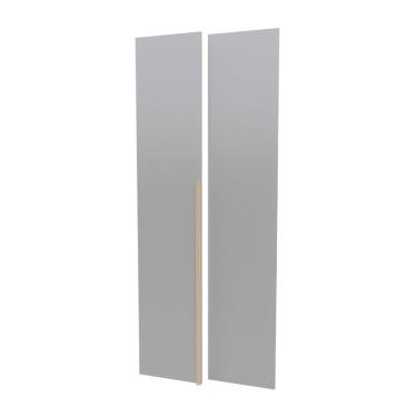 Imagem de Kit 2 Portas para Guarda-Roupa Modular 80cm Jade CabeCasa MadeiraMadeira Cinza Urbano