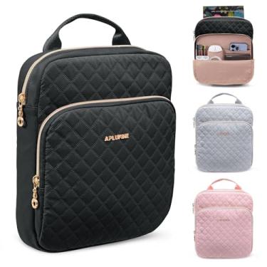 Imagem de Aplufine Capa para livros com zíper, bolsa protetora de livros, capa para amantes de livros, capa de livro, estojo de transporte para acessórios de livros, fornecedores de estudo, preta