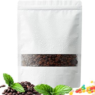 Imagem de Pacote com 100 sacos à prova de cheiro Mylar para armazenamento de alimentos, sacos de embalagem resseláveis para pequenas empresas, bolsas de papel alumínio, sacos reutilizáveis seláveis a quente com