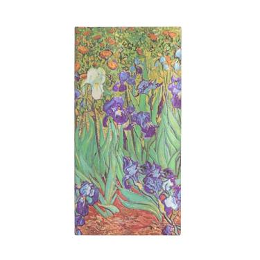 Imagem de Paperblanks Van Gogh's Irises Hardcover Slim Lined Elastic Band Closure 176 Pg 85 GSM: Hardcover, 85 gsm, ribbon marker, memento pouch, elastic closure, book edge printing