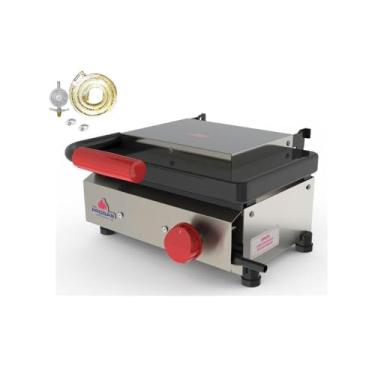 Imagem de Kit - Prensa Sanduicheira Lanche Mini Grill Gás Pr-220g + Kit Gás - Progás