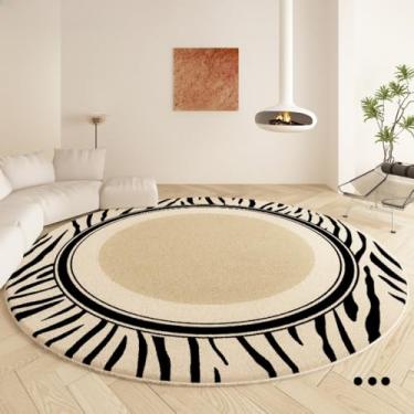 Imagem de Tapete redondo para mesa de café, lavável, resistente à sujeira, para sala de estar, vestiário, decoração macia, 6, diâmetro 160cm