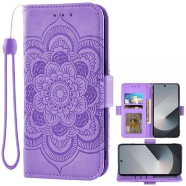 Imagem de Asuwish Capa de telefone para Samsung Galaxy Z Fold 6 5G 2024 capa carteira com suporte flip de couro para cartão de crédito suporte flor fólio cordão alça de pulso acessórios para celular ZFold6 Z6 G