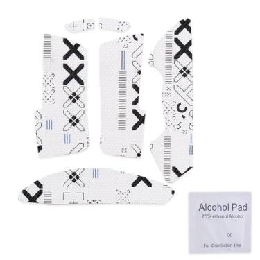 Imagem de Cool Patterns Texturas Fita Antiderrapante Aderência Palma Sweat Absorptio Mouse Skin Compatível com Razer DeathAdder V3 Pro Mouse Gaming Sem Fio (Branco)