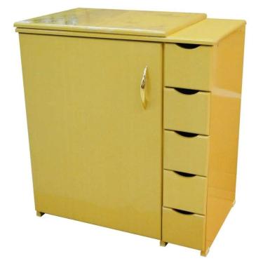 Imagem de Gabinete Luxo 5 Gavetas P/maquina D Costura Doméstica Marfim