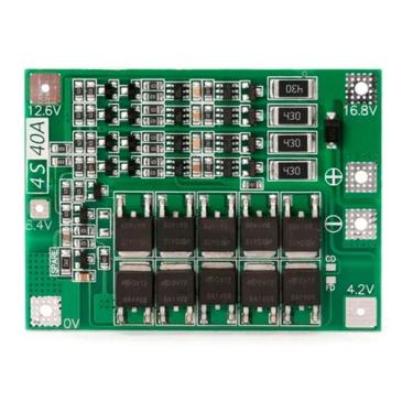 Imagem de Placa de Proteção para Bateria 18650 4s 40a BMS