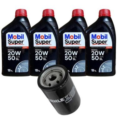 Imagem de Kit Troca Óleo 20w50 Mobil Vw Gol Voyage Parati Saveiro Santana Logus 