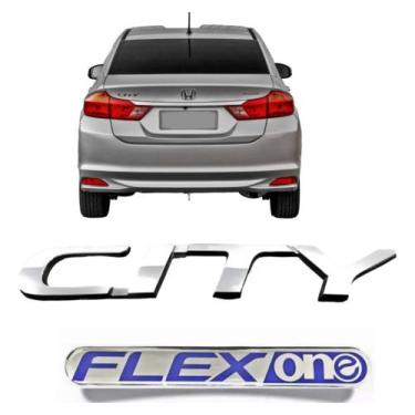 Imagem de Emblema Letreiro City FlexOne 2015 Acima Peça Cromada - Honda