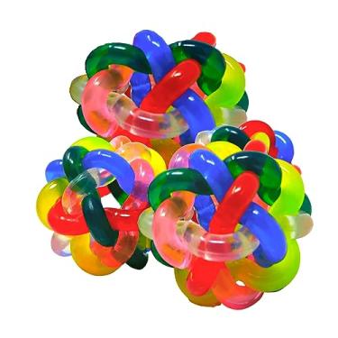 Imagem de Bonka Bird Toys Pk3 2013 Bola Wibbly de 7,6 cm, pássaro papagaio, pé, garra, brinquedo, gato, cachorro, festa, lembrancinhas, jogos, lembrancinhas, suprimentos, suprimentos para animais de estimação, melhor gaiola de aniversário para crianças