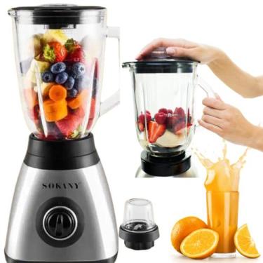 Imagem de Liquidificador Potente Moderno 2 Em 1 Sokany 500w 1.6l, 110V
