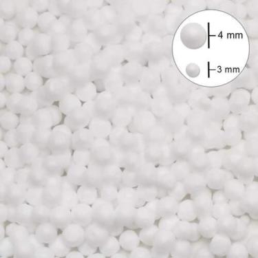 Imagem de Pérola Micro Bolinhas Em Isopor Enfeite Micro Neve C/1litro - Micro Pe