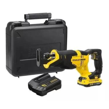 Imagem de Serra Sabre A Bateria 20v Scr300d1k Stanley Carregador E Maleta, Bivol