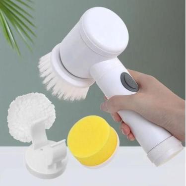 Imagem de  Escova Limpeza Elétrica Usb 5 Em 1 Limpar Fogão E Banheiro - Bc Bora 
