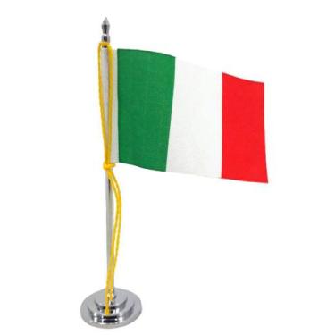 Imagem de Mini Bandeira de Mesa da Itália 15 cm Poliéster - SP Bandeiras 