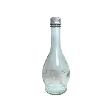 Imagem de 5 Garrafas De Vidro Firenze 375ml com Tampas Metal Prata - Embaleve Co