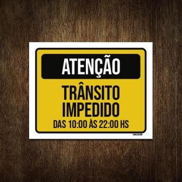 Imagem de Placa Sinalização Atenção Trânsito Impedido 36X46 - Sinalizo.Com