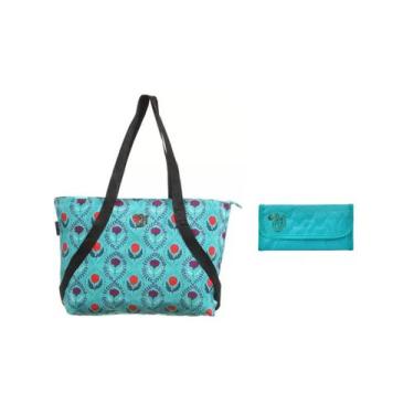 Imagem de Kit Capricho Love Verde água Bolsa + Carteira