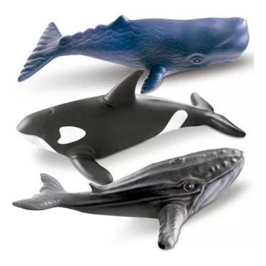 Imagem de Baleias Vinil 27cm Realista Super Macio Brinquedo Baleia - Cometa Brin