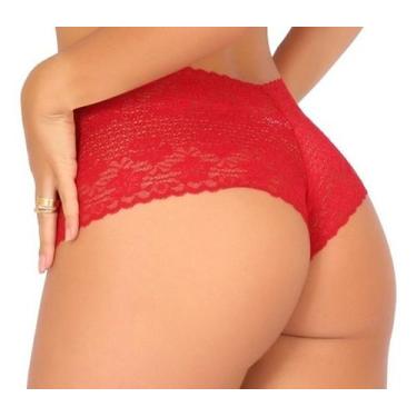 Imagem de Kit 3 Caleçon Short Em Renda Sex Lingerie tamanho M cores diversas  - 