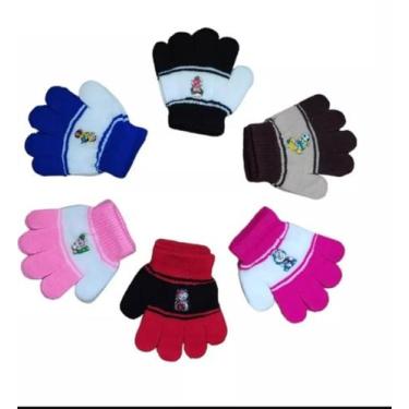 Imagem de Kit 3 Pares Luva Lã Infantil Coloridas - DANI LINGERIE, Masculino, P