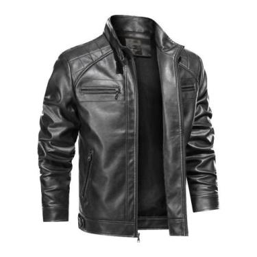 Imagem de Casaco De Couro Masculino Slim Resistente - VMONG, EGG