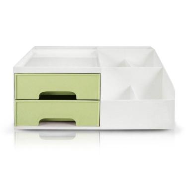 Imagem de Organizador Multiuso De 2 Gavetas De Mesa Jacki Design Verde