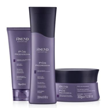 Imagem de Kit Pos Progressiva Amend Expertise Shampoo Mascara e Leave-in 