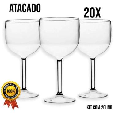 Imagem de TAÇA GIN CRISTAL TRANSPARENTE ACRILICO PREMIUM - ATACADO - FESTA - EVE