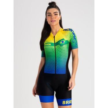 Imagem de Macaquinho De Ciclismo Feminino Brasil Savancini (3470), P