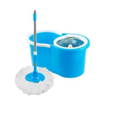 Imagem de Balde Spin 360 Inox com Esfregão Perfect MOP - D&D Comerce