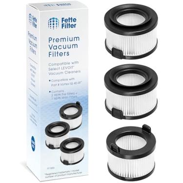 Imagem de Fette Filter - Filtro de vácuo VortexIQ 40 compatível com aspirador de pó sem fio LEVOIT VortexIQ 40-RF, conjunto de 3 filtros, 1 filtro principal 2 pré-filtros para aspirador modelo # LSV-VF401-AUS