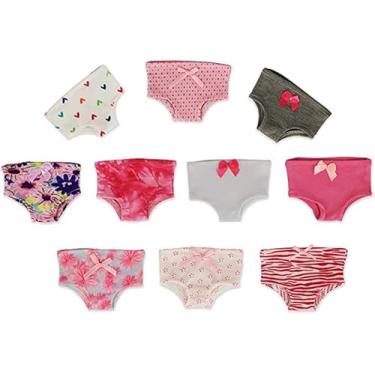 Imagem de PZAS Toys Roupa íntima de boneca de 45,72 cm – 10 pares de roupa íntima, serve para bonecas American Girl