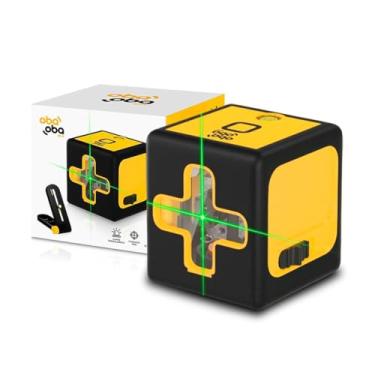 Imagem de Nível Laser Verde Autonivelante OBO, Alcance de 20 Metros, Bateria Recarregável via USB, 3 Feixes Horizontais e Verticais