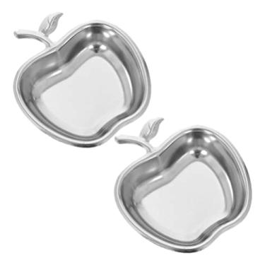 Imagem de BESPORTBLE 2 peças de molho de aço inoxidável em forma de maçã tigela de molho de sushi de ramekin melamina tigela pequena de molho vinagre pratos de tempero de soja