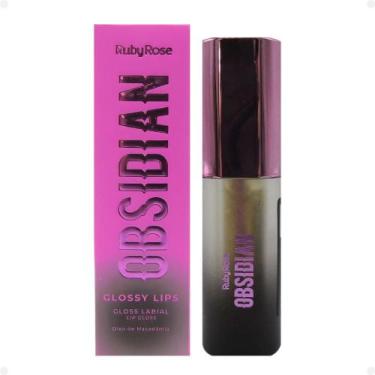 Imagem de Gloss Labial Ruby Rose Obsidian Glossy Lips Malachite Hb-7200-1