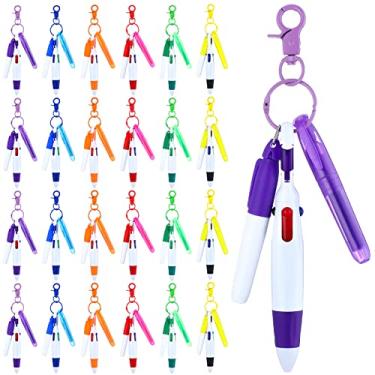 Imagem de Conjunto de 100 peças de mini canetas marca-texto, incluindo canetas retráteis, canetas marca-texto, marcador permanente, chaveiro de enfermagem, clipe de enfermeira, canetas de enfermagem, presentes para estudantes, escritório, escola (várias cores)