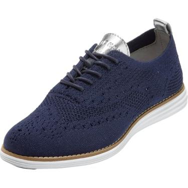 Imagem de Cole Haan Sapato Oxford feminino Originalgrand Stitchlite Wingtip, azul, 36, Azul, 35