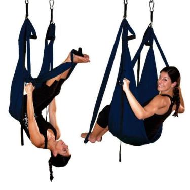 Imagem de Columpio Pilates Aéreo Preto/ Par de Cordas - Ativas Gin Saúde