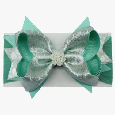 Imagem de 1 Faixa Cabelo C/Laço Infantil Bebê Meia De Seda Premium Mod.11 - MUND