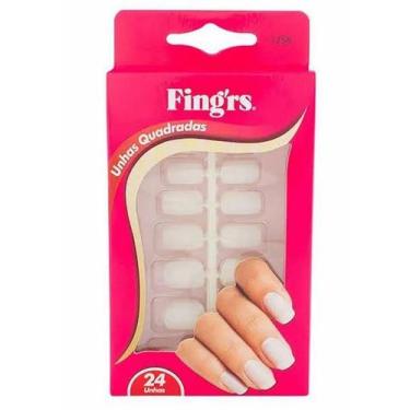 Imagem de Fingrs Unha Postiça Quadradas c/24 1256