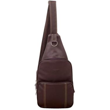 Imagem de Mochila Transversal Rafi 8000, Preto, Marrom