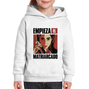 Imagem de Moletom Infantil Empieza el matriarcado - Foca na Moda, Branco, 14