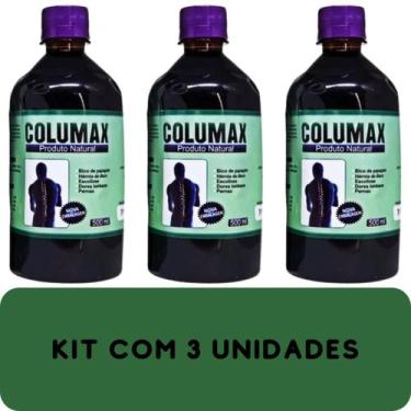 Imagem de Suplemento Alimentar Columax Natural Frasco 500ml Kit Promocional 3 Un