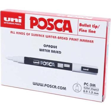 Imagem de Caixa Posca PC-3M Branca C/ 6 unid. Uniball - ATACADO - Uni-ball