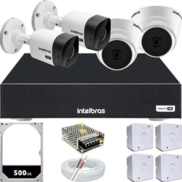 Imagem de Kit Intelbras Completo Alta Definição  4 Câmeras Interno/Externo - HD
