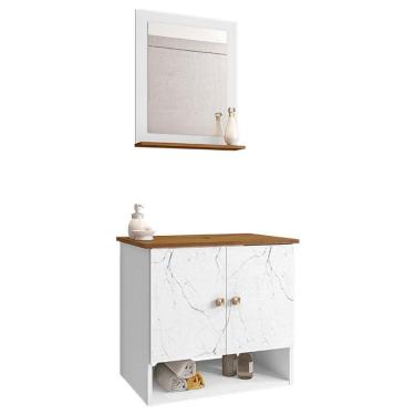 Imagem de Gabinete Armário 2 Portas Banheiro com Espelho Deli